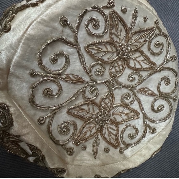 Vintage satin beaded pillbox hat Noreen Fashion - Picture 6 of 10